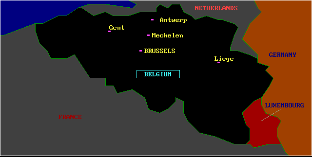 Map of  Belgium