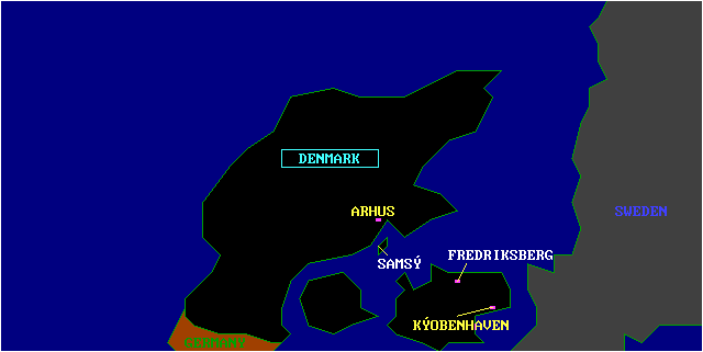 Map of Denmark