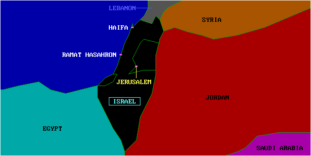 Map of  Israel