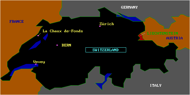 Map of  Switzerland
